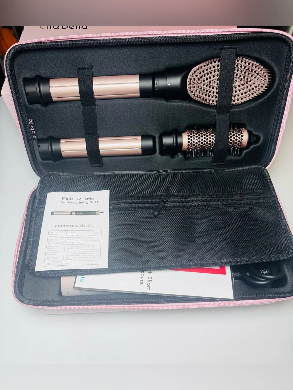 Ella Bella Air Styler 5-in-1 Hair Styling Tool Set w/ Case, Box & Attachments